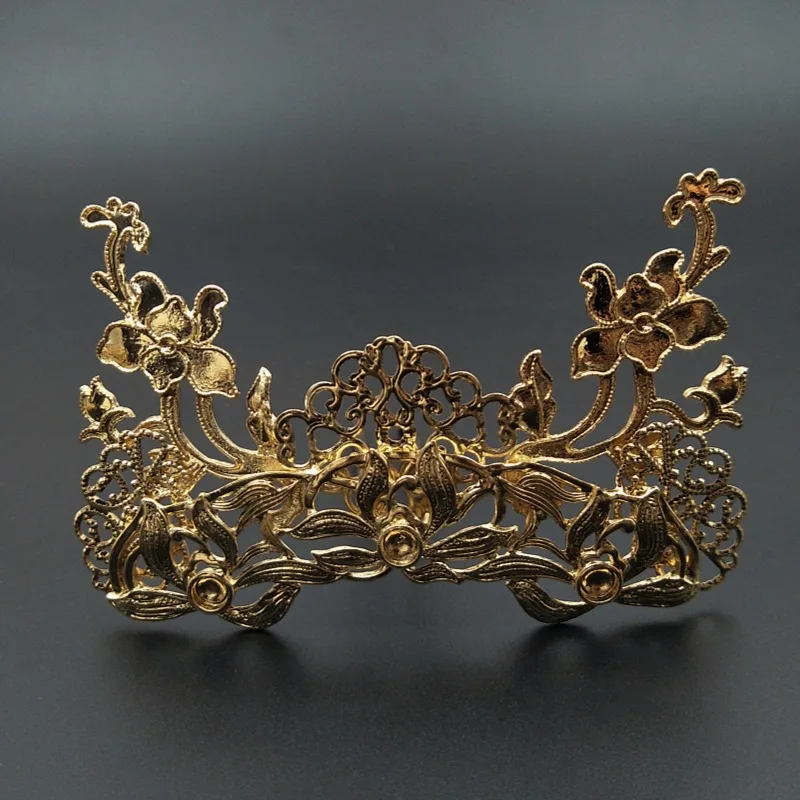 retro-flower-crown-hairclasp-accessory-embellishments-5pcs-wholesale-gold-plated-metal-crown-ornaments-for-jewelry-accessories