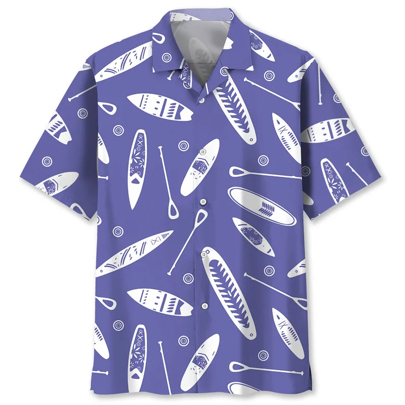 

Purple Cartoon Graphic Hawaiian Shirt For Men Women Summer 3d Printed Short Sleeves Streetwear Tops Loose Lapel Button Blouse