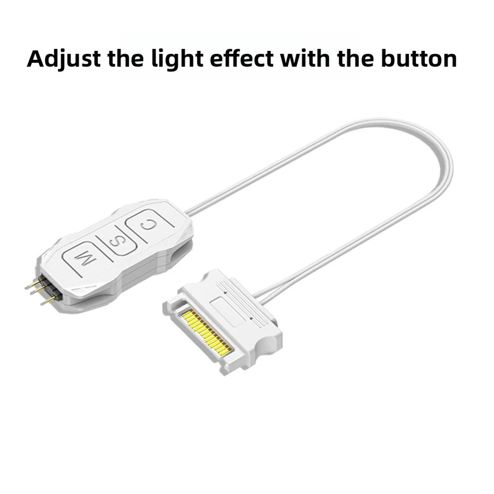 1pc ARGB Lighting Controller To 5V 3-pin Adapter For ARGB Synchronization For SATA For Case Fans LED Strips LED Panels Coolers