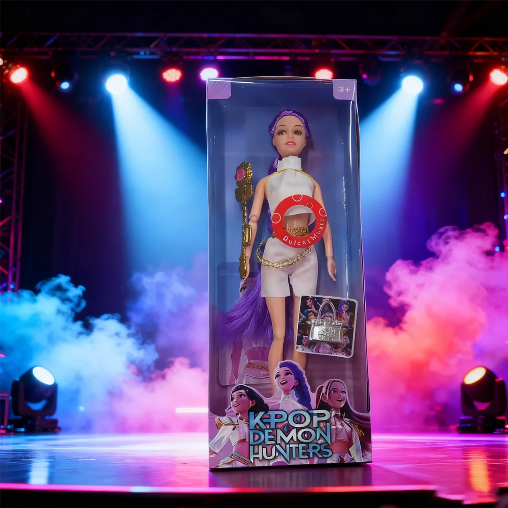 Hoge kwaliteit Kpop Demon Hunters actiefiguur speelgoed Rumi Mira Zoey met kleurrijke lichten thema lied verzamelcadeaus voor fans