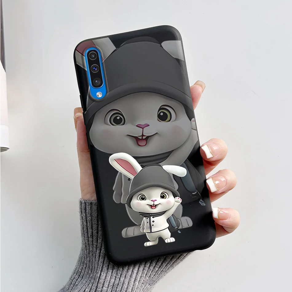 For Samsung A50 A50S A30S Case Cartoon Soft Liquid Silicone Full Protection Phone Back Cover For Galaxy A 50 50S 30S Funda Shell