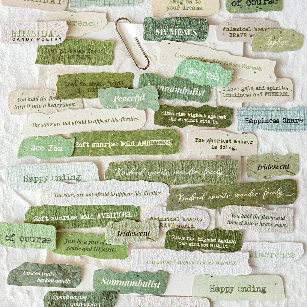 50 قطعة ملصق التسمية الإنجليزية DIY بها بنفسك مذكرات لاصقة تزيين ألبوم سكرابوكينغ غير المرغوب فيه مجلة كلية القرطاسية مخطط #4