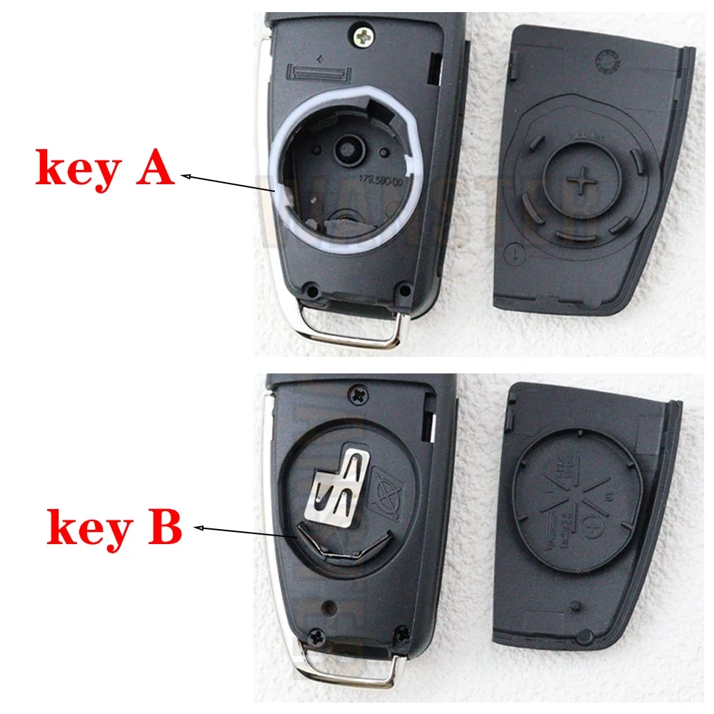 3 4 Botton Replace Car Key Fob Shell Case Housing for Audi A1 A2 A3 A4 A8 2006 A6 A6L Q2 Q3 Q7 B7 S5 Allroad RS4 TT Flip Folding