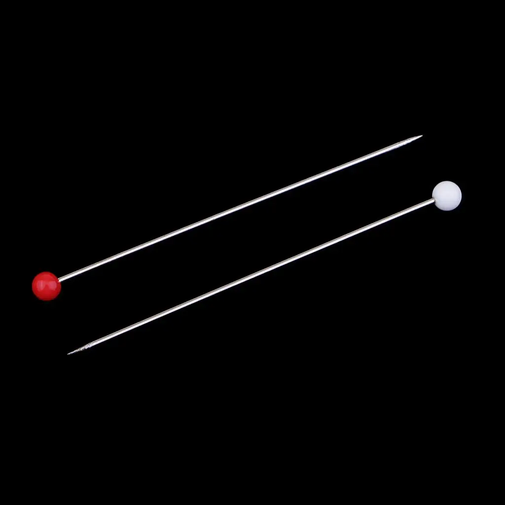 100 Pieces Straight Glass Sewing Pins Dressmaking Quilting Patchwork for Tailor Dressmaking Embroidery Accessories 35mm