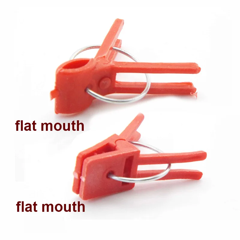 Plant Grafting Clip Plastic Gardening Tool For Cucumber Eggplant Watermelon, Round Mouth Flat Mouth Anti-fall Clamp