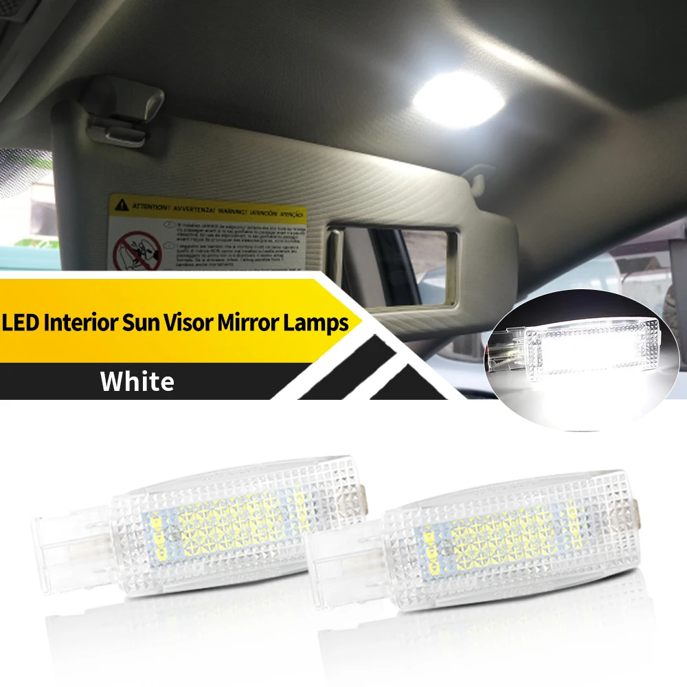 

2PCS 12V LED Interior Sun Visor Vanity Mirror Lamps Reading Light For Seat Alhambra MK1 2000-2010 Seat Alhambra MK2 2010-2020