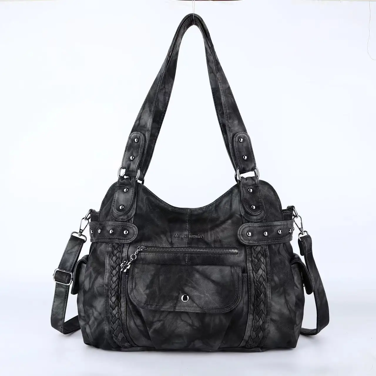 Women Small Handbags Satchel Top-handle Handbag PU Shoulder Bag Roomy Dumpling Pack Multi-pockets Shoulder Bags 0070