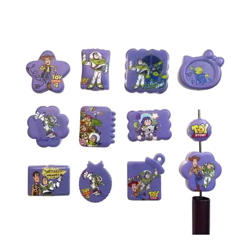 12PCS Toy Story Series Alien Bead Pen Accessories Mobile Keychain DIY Jewelry Accessories