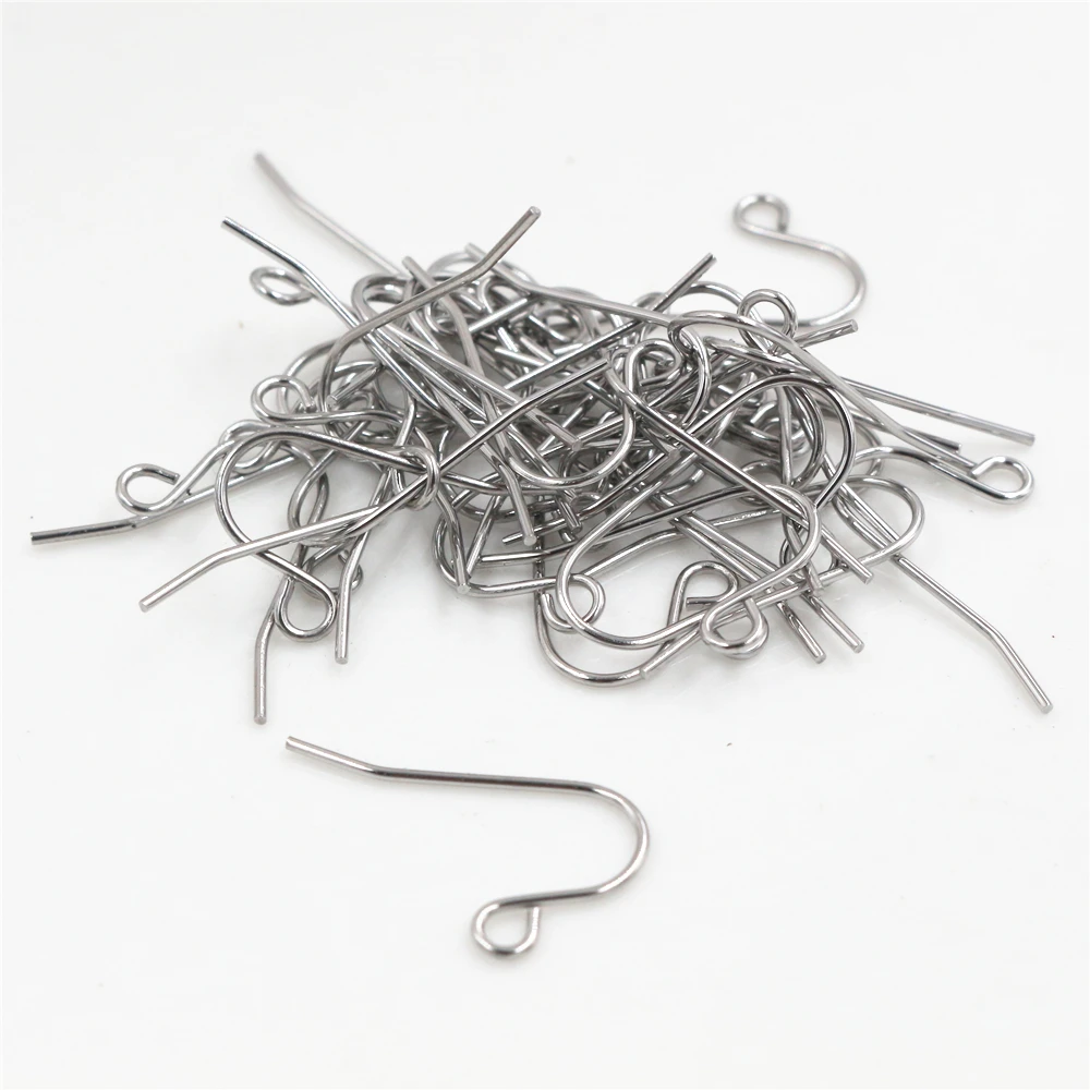 

(Never Fade) 100pcs/lot 20x12mm Stainless Steel DIY Earring Findings Clasps Hooks Jewelry Making Accessories Earwire -W1-15