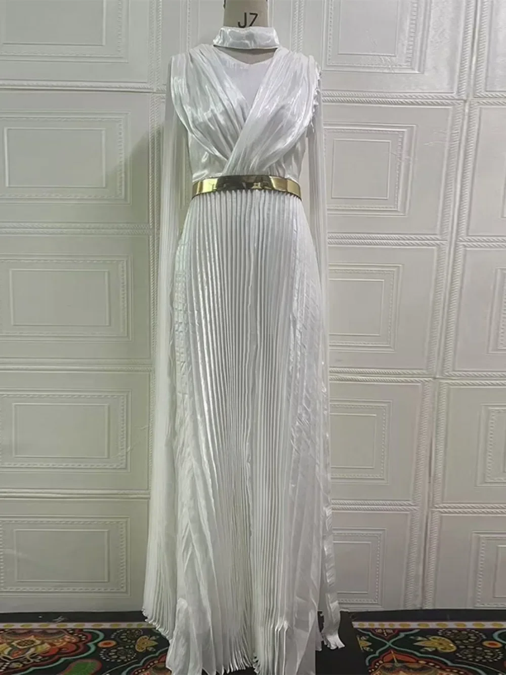 Eid Abaya femmes Robe musulmane Jalabiya col en V Maxi manches longues robes Largos fête Caftan Ramadan robes caftan Robe arabe 2025