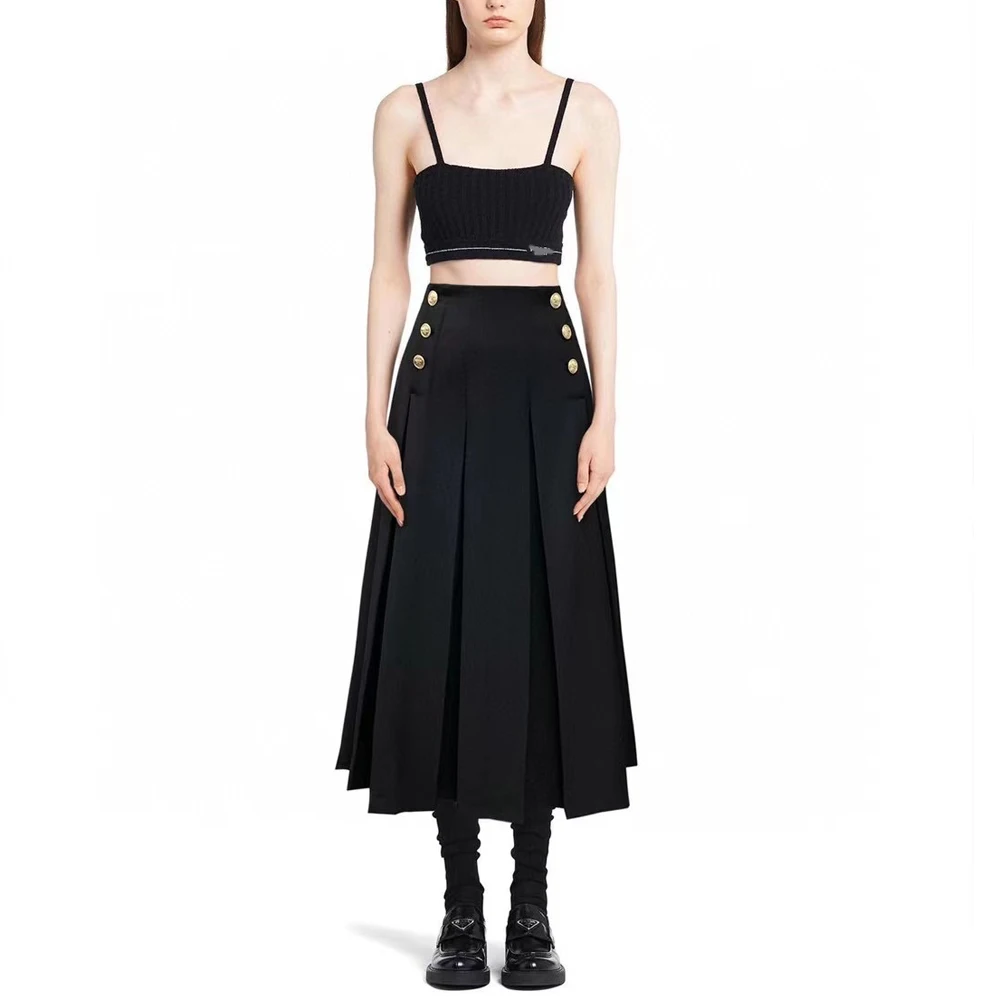 2026 Autumn Winter Korean Style A-line All-match Slim Women's Skirt High-end Celebrity Inspired Fashion