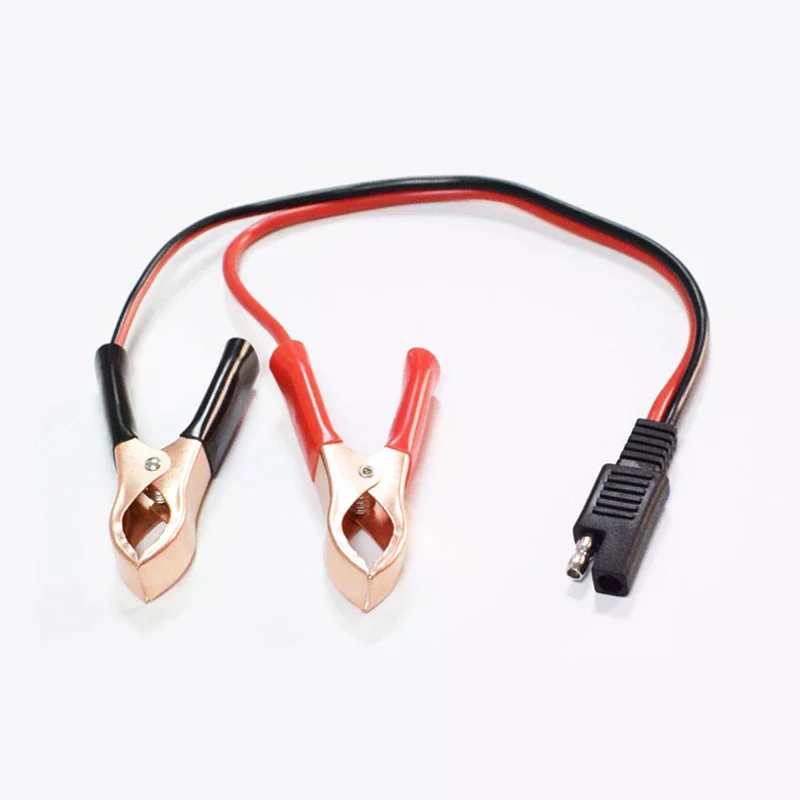 1 Piece 14AWG Connectors Cord M20 36CM 2Pin SAE Quick Disconnect Plug To Battery Alligator Clips Cable Clamps
