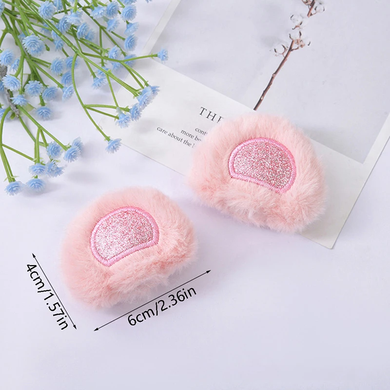 2pcs Cartoon cotton filled rabbit ear doll DIY hair clip headband decoration animal ear headband clothing accessories plush