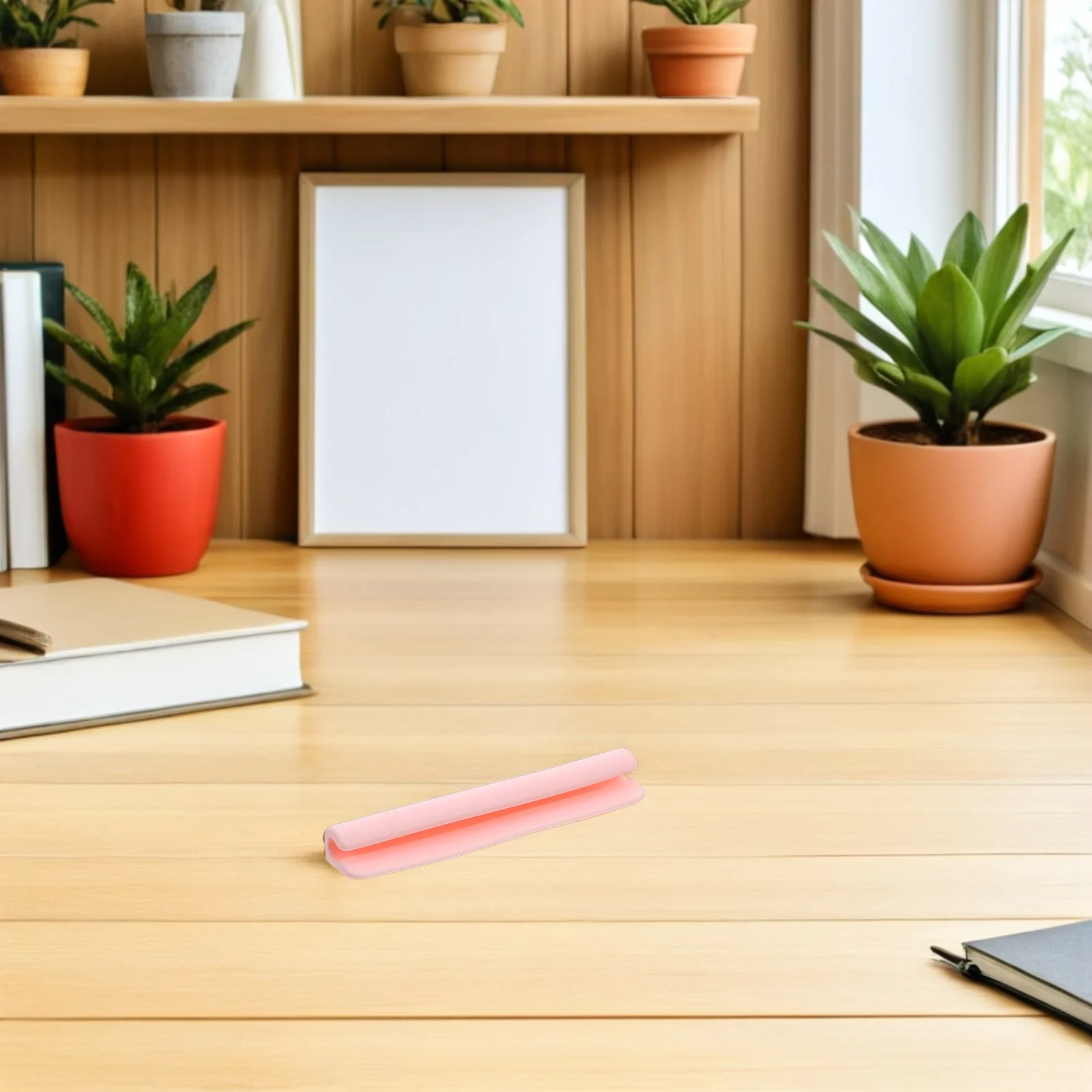 

2Pcs Silicone Self Adhesive Pen Holder Flexible Pencil Clip Desk Organizer Marker Stand for Office Use Silicone Pen Clip