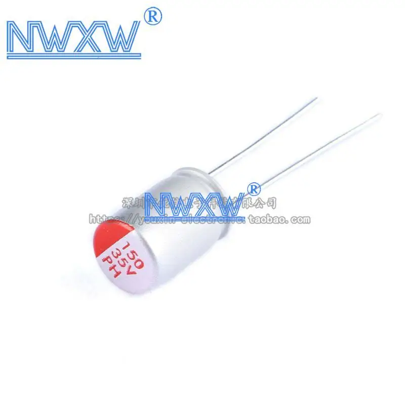 10PCS/LOT Into the solid electrolytic capacitors 150 uf 35 v 8 * 12 mm solid capacitors