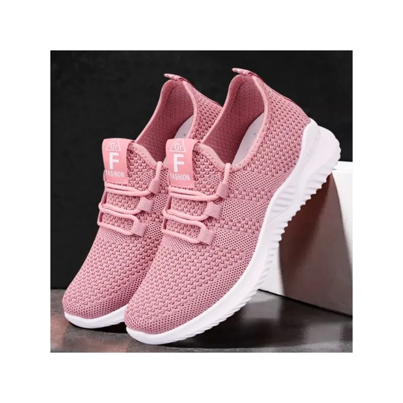 Shoes for women 2024 new casual fashion running shoes flying woven breathable women\'s shoes soft sole trend sneakers women