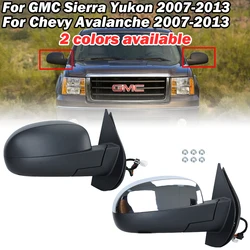 Side Rearview Mirror Assembly For GMC Sierra Yukon For Chevrolet Avalanche Silverado Suburban Tahoe 2007  2008 2009 2010-2013