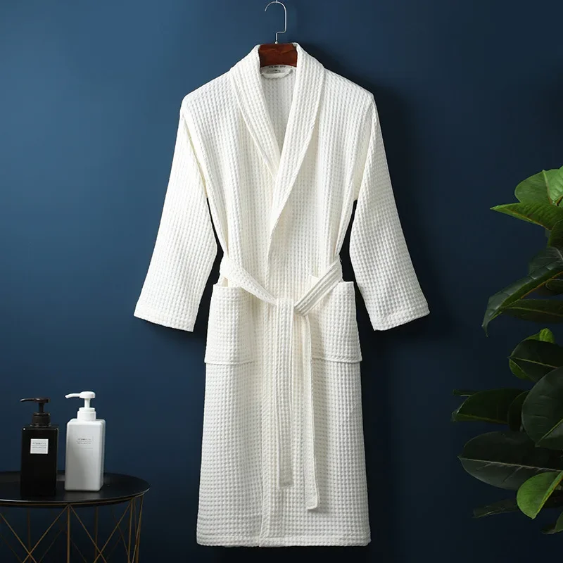 Men Women 100% Cotton Terry Bathrobe Suck Water Towel Sleepwear Spa Hotel Long Bath Robe Kimono Plus Size Dressing Gown Lovers