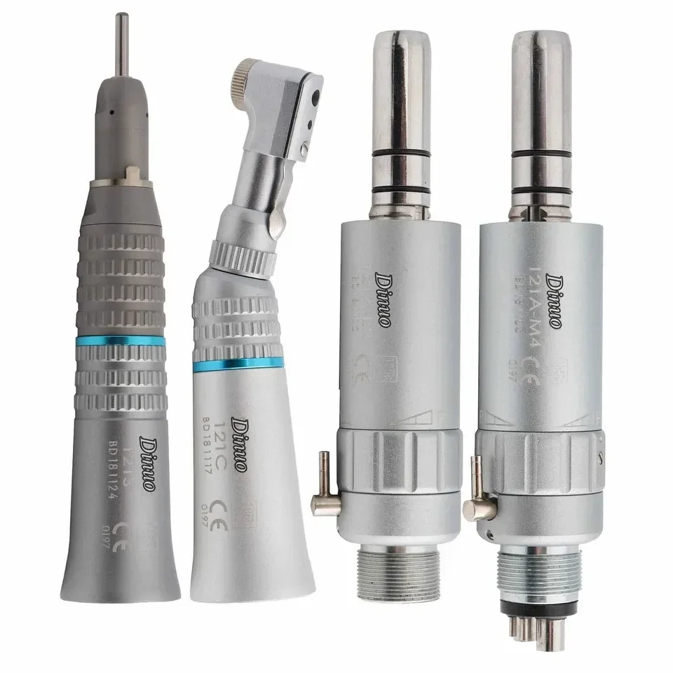 High Quality 2/4 hole den tal Handpiece Low Speed Kit Contra Angle Air Turbine Low Speed Handpiece Set For den tal Polishing Too