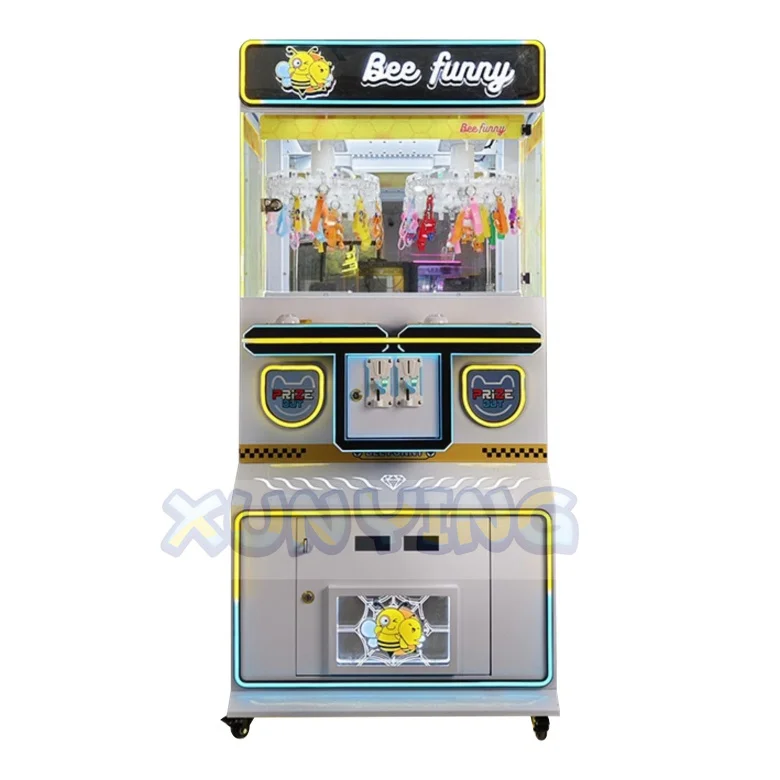 Indoor Amusement Arcade Clamp Prizes Vending Gift Game Machine Coin Operated 2 Players Lucky Wheel Clip Prizes Game Machine