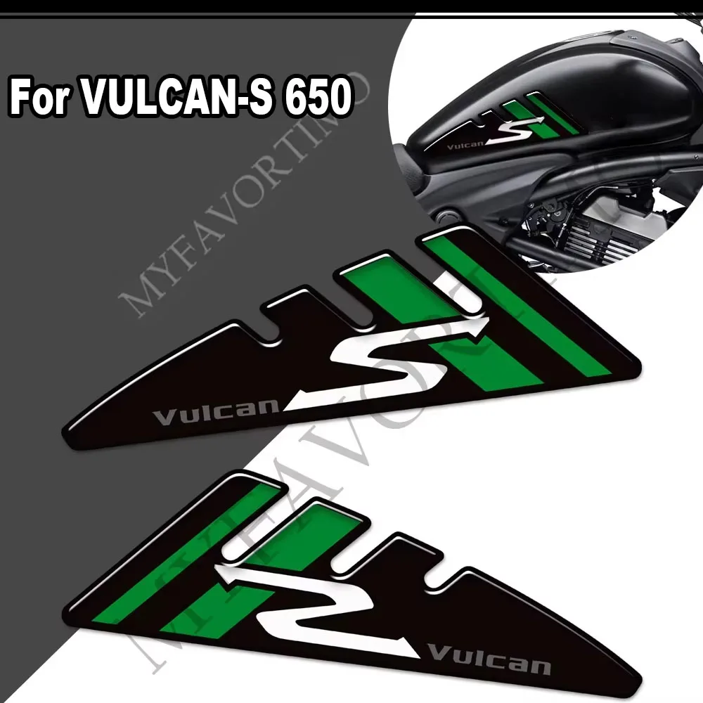 

3D Fishbone Motorcycle Tank pad protection stickers decals kit For Kawasaki VULCAN S VULCAN-S 650 VN650