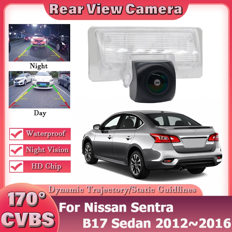 

Dynamics HD 1280X720 170° Fisheye Rear View Camera For Nissan Sentra B17 Sedan 2012 2013 2014 2015 2016 Car Parking Accessories