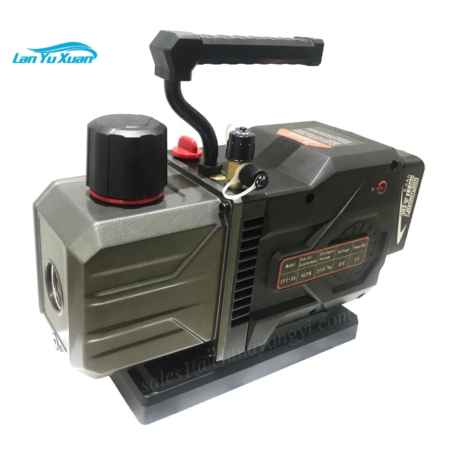 18V Lithium Battery Cordless Vacuum Pump 2 Stage 6CFM 4CFM 3CFM 2CFM R32 R1234YF R410A Explosion-proof A/C Service Vacuum Pump