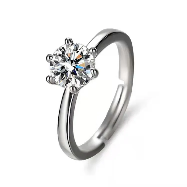 Alloy Electroplated Unisex Geometric Love Ring Set Featuring Chamfered Square Grain Design Ideal for Couples Flashing Diamond Ac