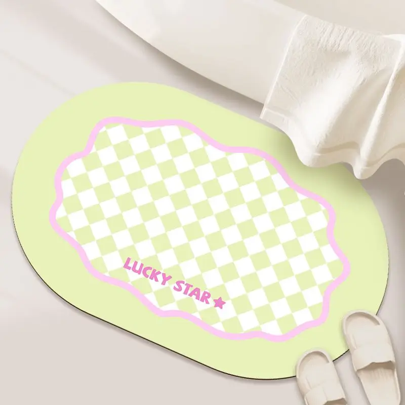 

Шахматная доска ins, поглощающий воду нескользящий напольный коврик, коврик для ног из диатомовой грязи, ванная комната, поглощающий воду туалет, подушка для туалета