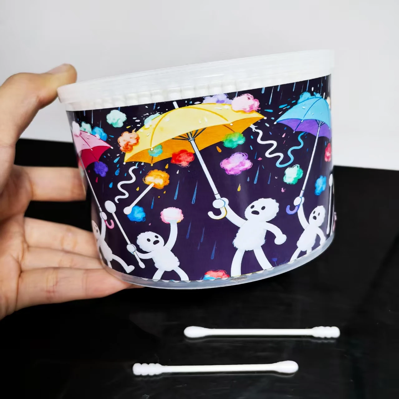 500개 이중 헤드 디테일 클리닝 특수 면봉, 나선형 헤드와 둥근 헤드, 성인용 이중 헤드 면봉