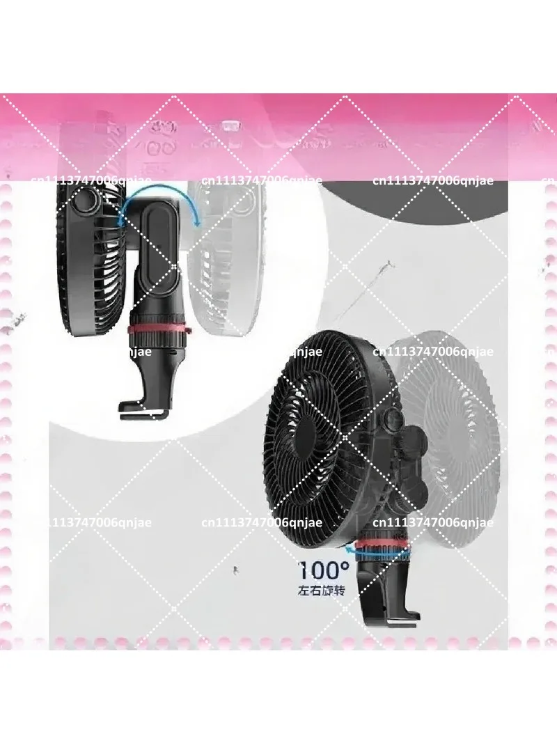 Portable Car Fan and Quiet Wall Mounted Folding Fan for Strong Cooling