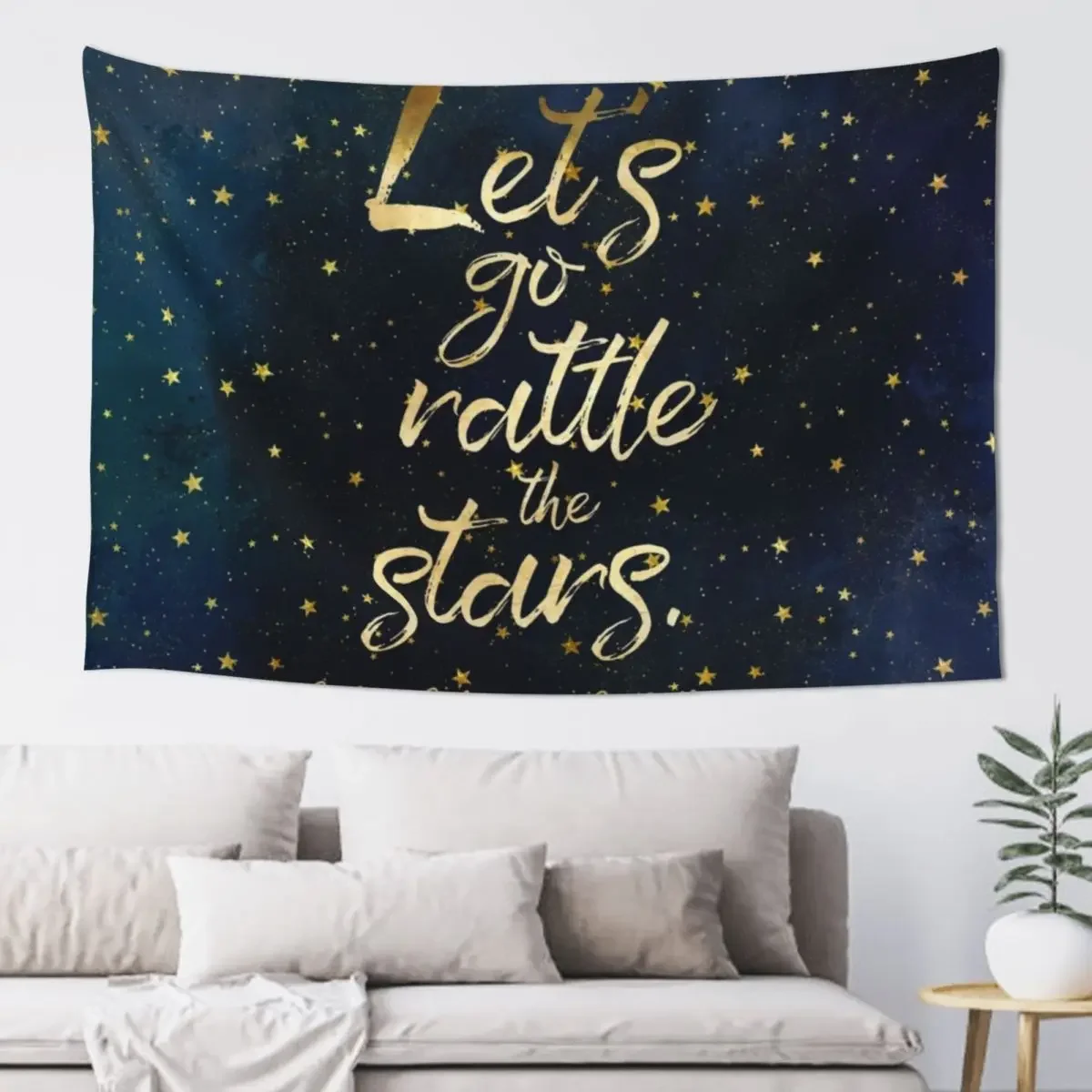 Let's go rattle the stars. - Aelin Ashryver Galathynius Tapestry Custom Bedroom Decor Tapestry