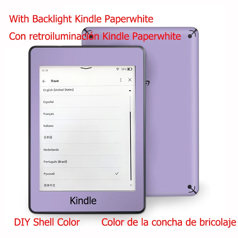 With Backlight Kindle Paperwhite 6th 7th Generation E-Book Used Book Reader Touch Screen Ebook E-ink Ink Screen DIY Shell Color