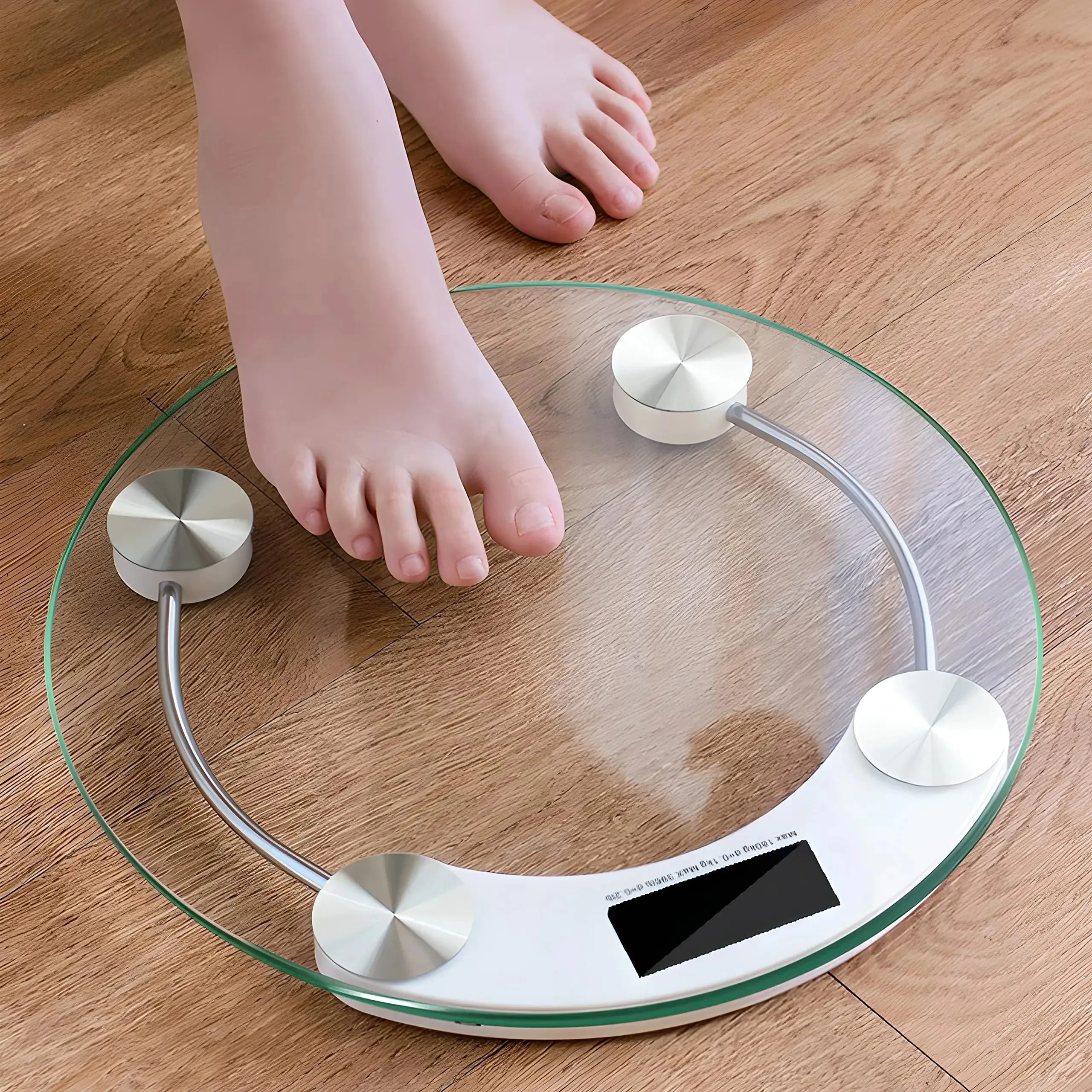 Round Transparent Digital Scale Body Weight Scale Floor Electronic Scales  LCD Scales Body Weighing Scale For Bathroom