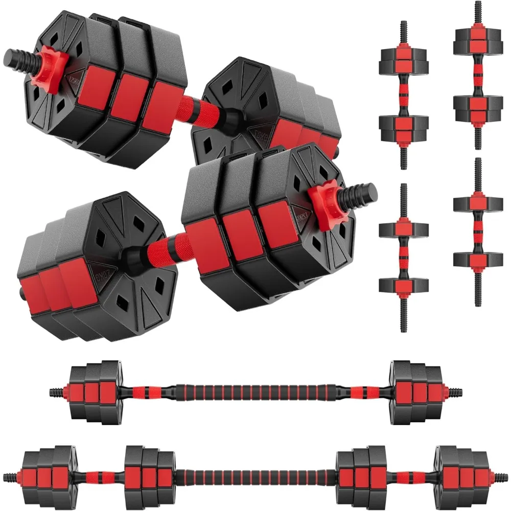 

Grade Adjustable Weights Dumbbells Set of 2 Weight Set for Home Gym 3 In 1 Used as Barbell, Dumbbell, Push up Bars