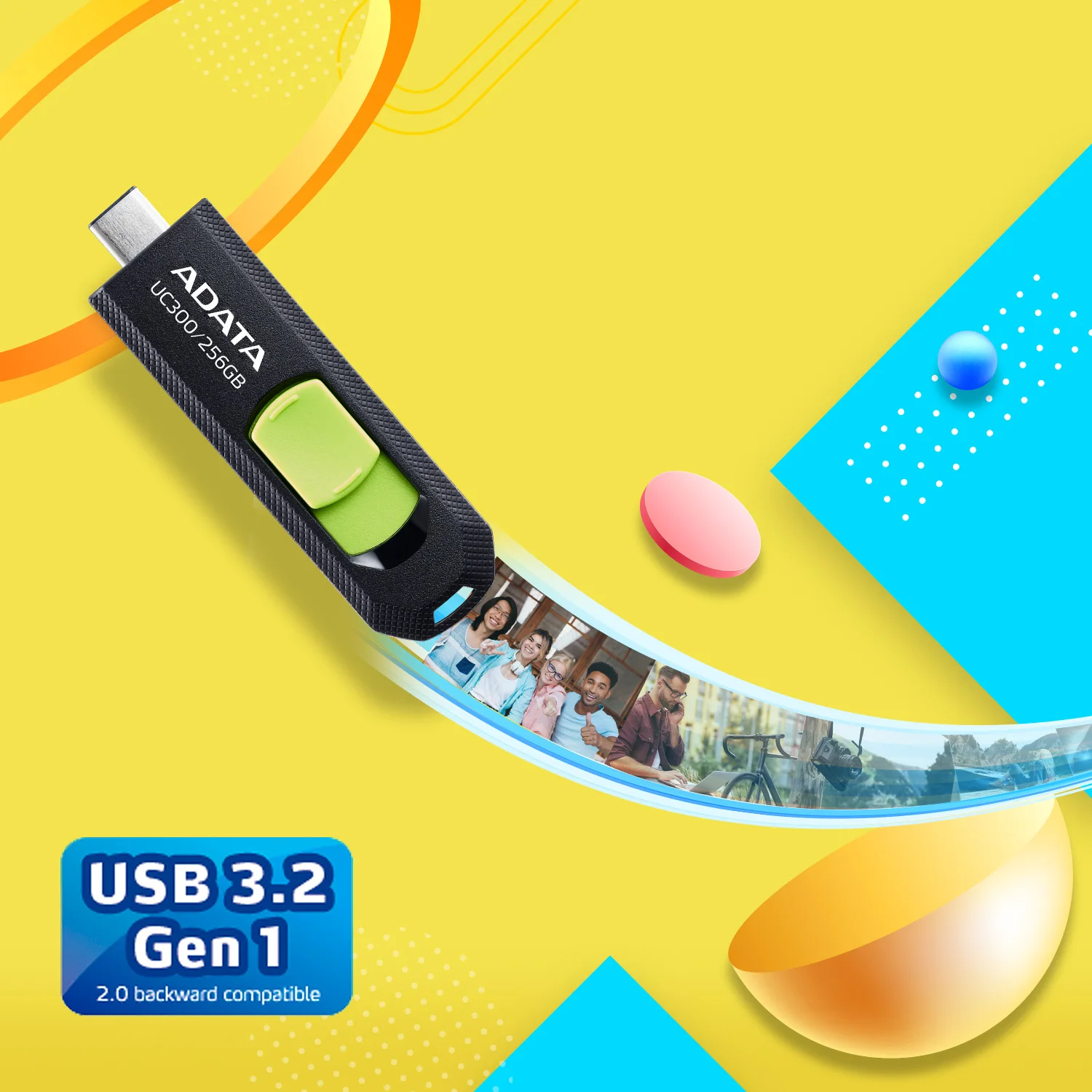 ตัวเลือกที่แฟลชไดร์ฟ USB UC300 TYPE-C USB3.2 32GB 64GB 128GB 100 256GB เมมโมรีเพนไดรฟ์ปากกาเมกะไบต์/วินาทีสำหรับคอมพิวเตอร์โทรศัพท์