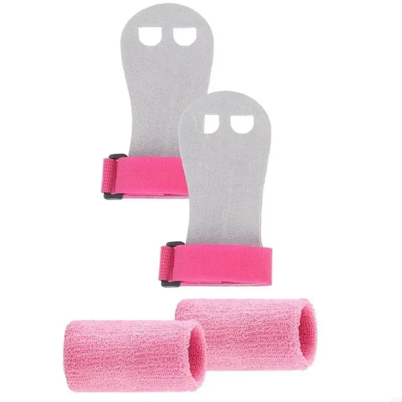 Kids Fitness Set Grip Gloves Wrist Support Training Gloves and Wrist Wraps