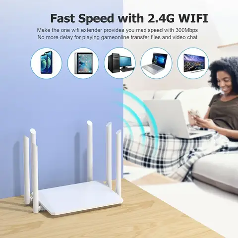 새로운 1200M 무선 라우터 외부 안테나 모뎀 라우터 넓은 범위 WiFi 리피터 2.4G 홈 오피스 증폭 신호 라우터