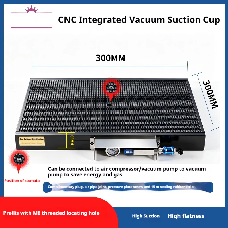 

Vacuum suction cup CNC integrated industrial aluminum, copper, bakelite, and plastic machining center with powerful suction cup