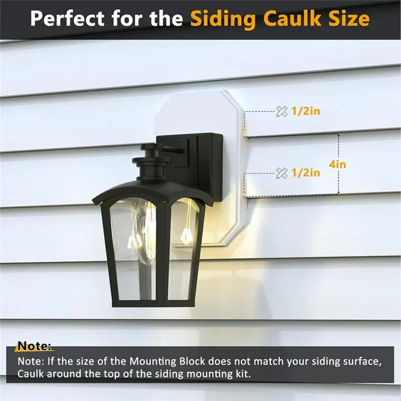 A26F-Siding Mounting Kit, 8141DBL Outdoor Light Mounting Block, Siding Mounting Plate For Lap Double And 4 Inch Siding