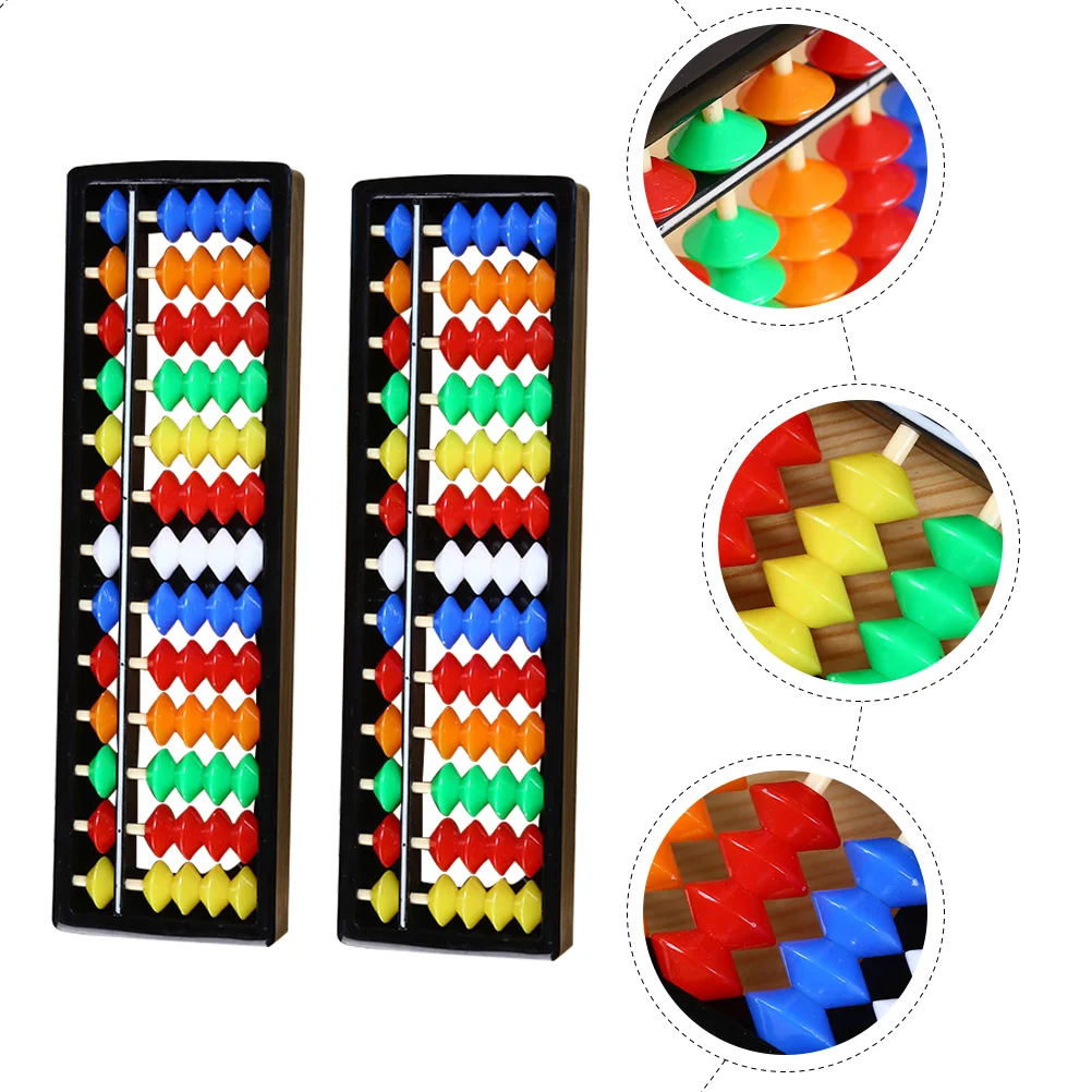 2 Pcs Children's Abacus Toy Math Learning Tool Calculator Kids Arithmetic Abs Counting Student