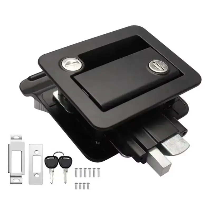 RV Lock Caravan Door Handle Lock Cabin Panel Lock Double Insurance Portable For RV Camper Caravan-M53K