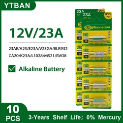 10PCS 23A 12V Batteries Remote Control Toys Primary Dry Alkaline Battery L1028 21/23 A23 E23A K23A V23GA GP23A RV08 LRV08