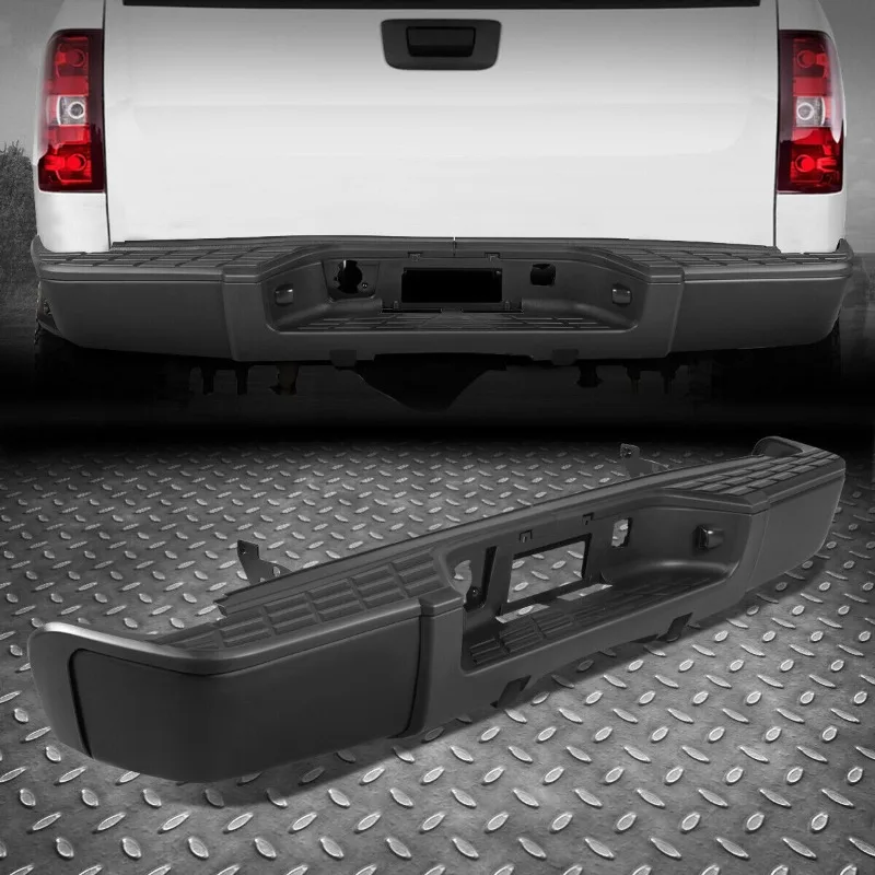 

US For 07-13 Chevy Silverado GMC Sierra 1500 Steel Rear Step Bumper w/o Sensor Hole