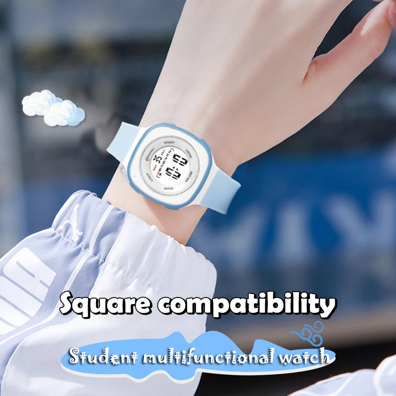 UTHAI CE151 Student Children's Watch Night Light Electronic Watch Multi functional Waterproof LED Alarm Clock Timer Watch