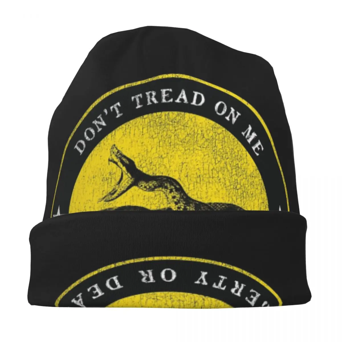 Dont Tread On Me Bonnet Hat Cool Street Skullies Beanies Hats Liberty or Death Unisex Knitting Hats Spring Thermal Elastic Cap