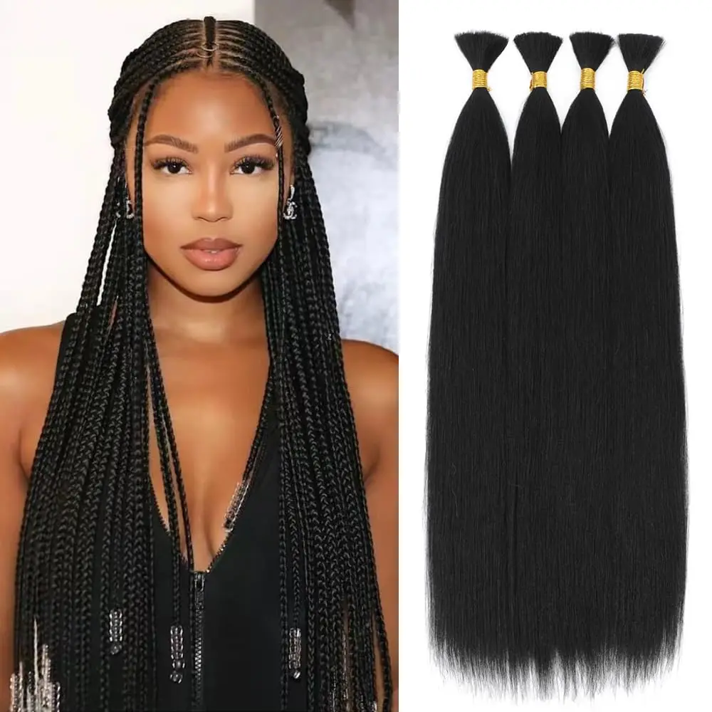 Straight Bulk Human Hair for Braiding No Weft Micro Braiding Hair Braids Extensions 100% Extensions Bulk Hair