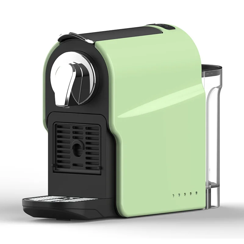 Compact Mini Single Capsule Coffee Maker Avocado Green Color Italian Espresso Extraction Machine Ideal For Hotel Motel Guest