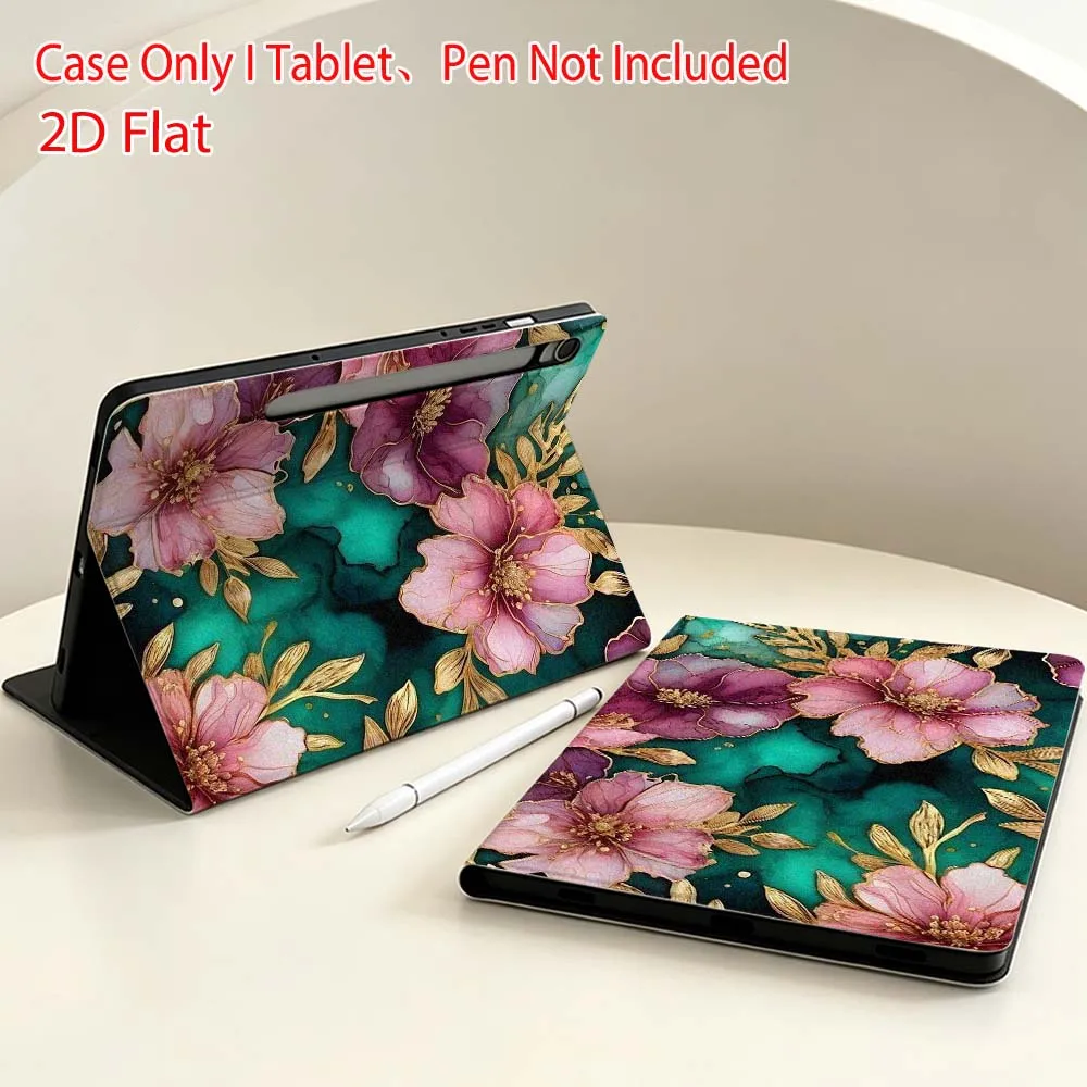 Red pop flower pattern For Samsung Galaxy Tab S11 S10 S9 S8 S7 S6 A9 A8 A11 Lite FE Plus Pen Tray Tablet Case Soft