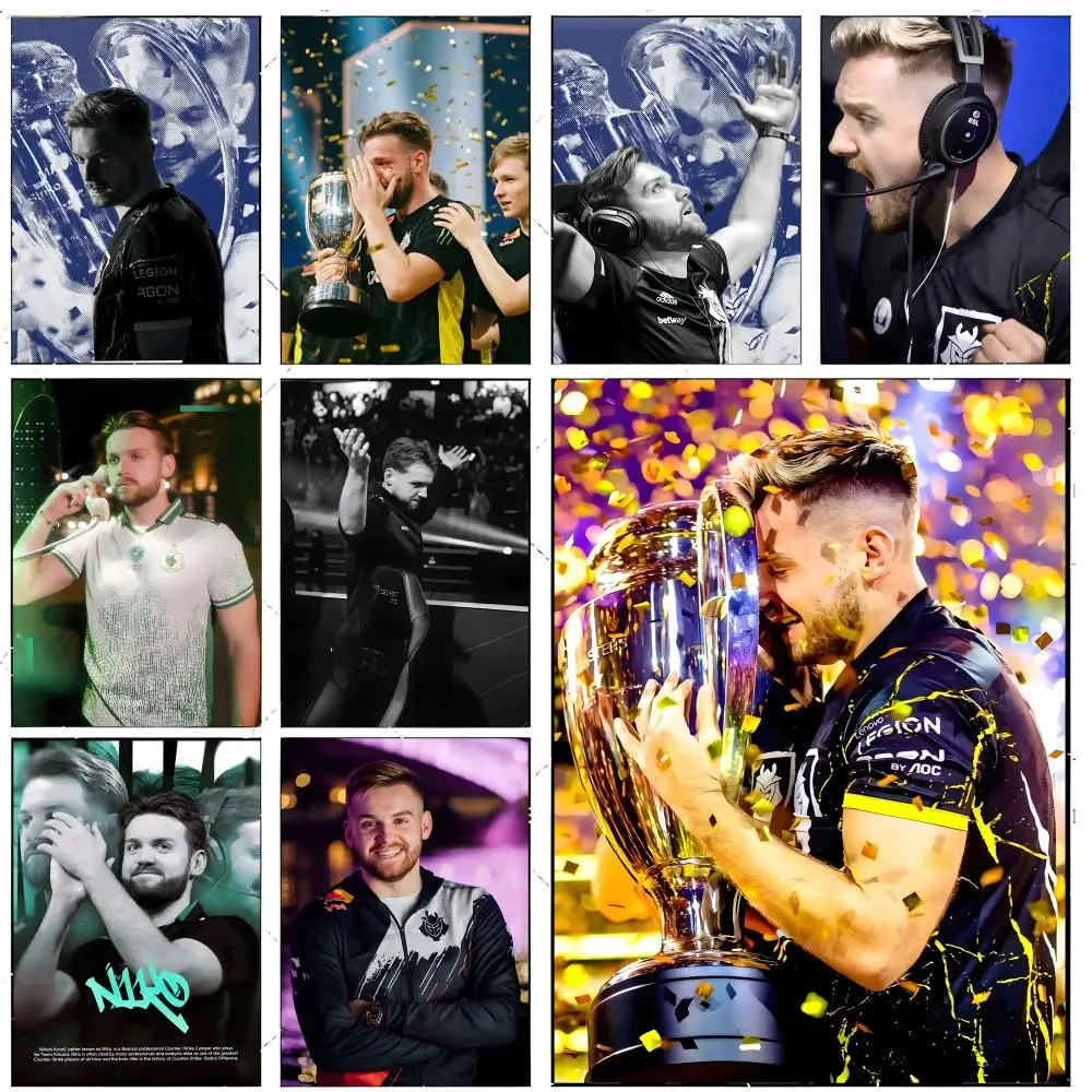 cs2 pro player game print C-CS2 Pro NIKO Poster Premium Decor Art & Gift for Household Lounge Home Ornaments